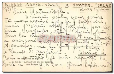 Il Col du Tourmalet — vista panoramica — C.A.P. (editore) — Verso