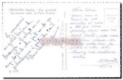 Desançon (Doubs) — Vista geral, no primeiro plano a Porta Rivotte — Les Éditions d'Art — Verso
