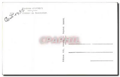 Castello di Montrottier — Dintorni di Annecy — Edizione GIL, Annecy — Verso