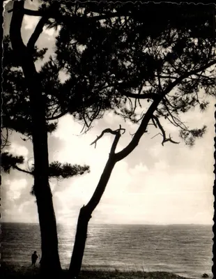 Pôr do sol sobre o Oceano — Vieux-Boucau-les-Bains (Landes) — Edições Van Eck-Routleau