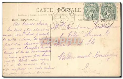 Lille — Pomnik Testelin — Korespondencja z Lille do Béthune — Rewers