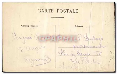 Angers (M.-et-L.) — Wieża Świętego Aubina i Katedra — A. P. — Rewers