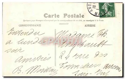 Angers — Uniwersytet Katolicki — wydanie specjalne 'Aux Dames de France' — Rewers