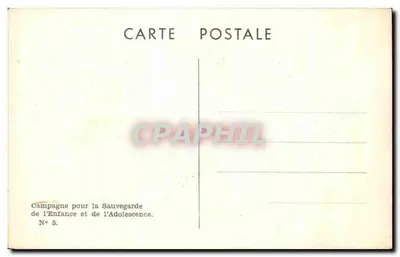 Ptak w gnieździe wśród traw — ilustracja podpisana I.A.R. — Kampania na rzecz Ochrony Dziecka i Młodzieży, nr 5 — Rewers