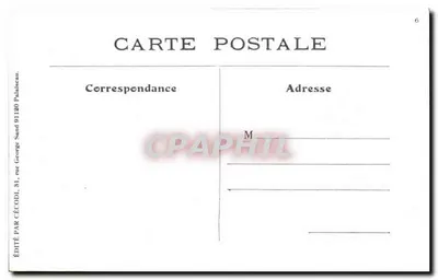Cocorico — Illustratie van een theaterscène — Uitgegeven door Cécodl, 31, rue George Sand 91120 Palaiseau — Achterkant