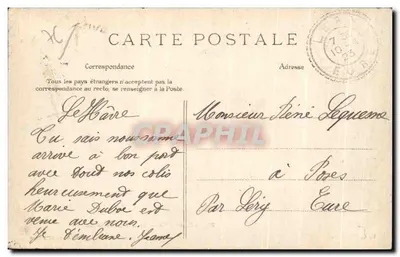 Le Havre — Villa das Gadelles — E.L.D., Paris, n°21 — Verso