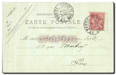 Le Havre — O Jardim Público e a Rue de Paris — LL. n°76 — Verso