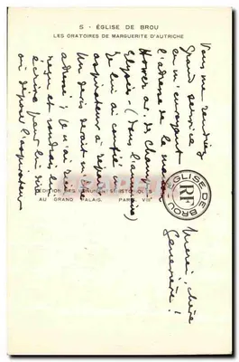Igreja de Brou — Os oratórios de Marguerite d'Au triche — Edição dos Monumentos Históricos, Paris, VIII° — Verso