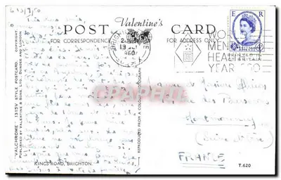 Brighton — Vista de la promenade y del muelle — Valentine's Ltd. & Sons, Dundee — Reverso