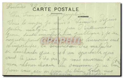 Lourdes – A Esplanada — Editor: C. Lefebvre, n° 90 — Verso