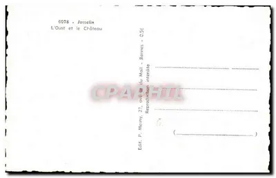 Josselin — La Valle e il Castello — Edit. P. Mesny, 27, avenue du Mail, Rennes — Verso