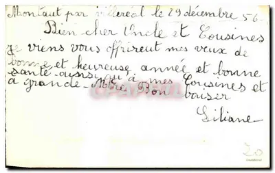 Aves sobre galho nevado — Melhores desejos para o novo Ano — Carta postal de Natal — Verso