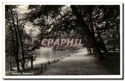 Arnhem, Sonsbeek — parque com lago — editor Echte Foto, n° 347