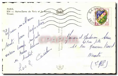 Notre-Dame de Paris — Praça Viviani — Edições Alcôloa — Verso
