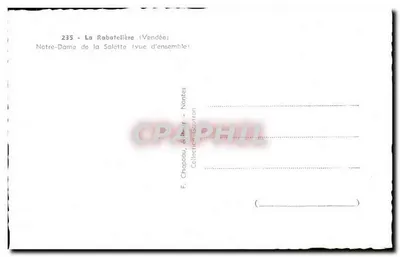 La Rabotelière (Vendée) — Nossa Senhora da Salette (visão geral) — F. Chapeau, Nantes — Verso