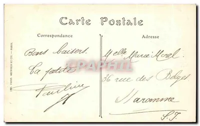 PARIS (Vieux Montmartre) — Uitzicht op het Sacré-Cœur — ND. Fot. — Achterkant