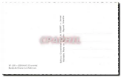 Margens do rio Charente em Robinson — Cognac (Charente) — Éditions Charentaises d'Art Gilbert — Verso