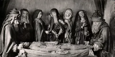 A Sepultura no Túmulo — escultura do século XV — Salers (Cantal)
