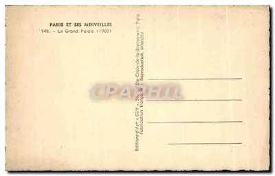 O Grande Palácio — Paris — Editor GUY, n°148 — Verso