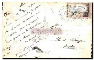 Boulogne — O Porto, a Catedral, o Palácio de Ville — Édition Caby — Verso