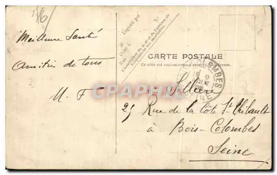 Stara pocztówka Le Havre Ogólny widok z Saint Adresse — Rewers