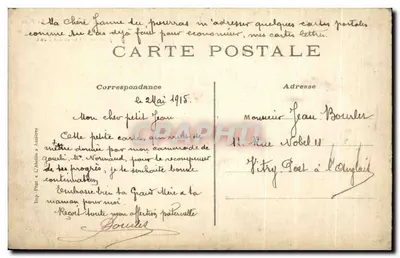 Saint-Cloud — Park — Ogólny widok Wielkiej Kaskady podczas Wielkich Wod — L'Abellle Asnières n°27 — Rewers