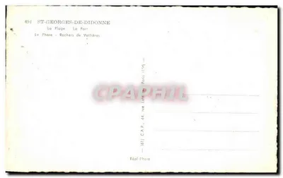 St-Georges-de-Diddonne — plaża, port, światło, skały — Réal-Photo, n°494 — Rewers