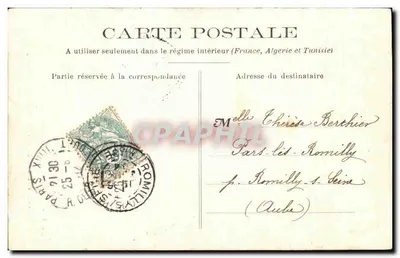 Montmartre — A Casa do Telhado de Chaume — G. C. A., Paris, n° 584 — Verso