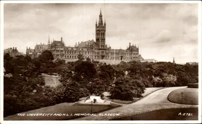 Universidade e H.L.I. Memorial, Glasgow — vista panorâmica — editor A.5781