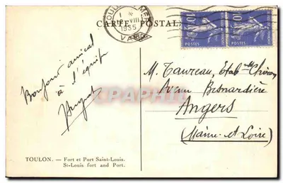 Toulon — Forte e Porto de Saint-Louis — Editor EPB — Verso