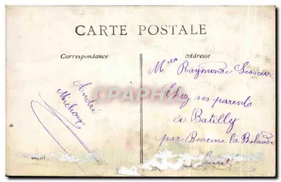 Poupées et enfant — scène de jardin avec papillons — éditeur J.K. n° 418 — Verso