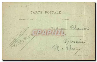 Reims — Rue d'Anjou — destruição após guerra — editor anônimo — Verso