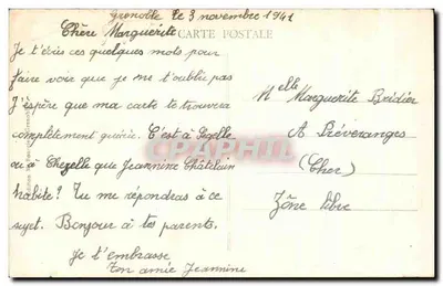 Grenoble — Place Victor Hugo et les Forts — éditeur non visible, n° 61 — Verso