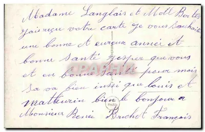 Bom Ano — rosas e ferro de cavalo — editor PC 474 — Verso