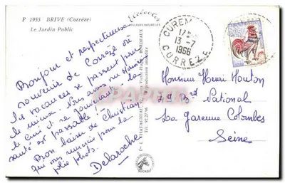 Ogród Publiczny — Brive (Corrèze) — Wydawca L. Chataigneau — Rewers