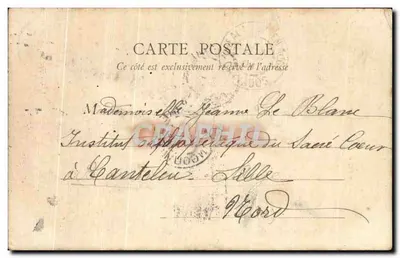 Le Havre — Estátua de Casimir Delavigne — B.J. Paris, n°5 — Verso