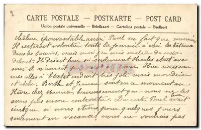 Bilhete postal antigo Graville Sainte Honorine virgem Preta — Verso