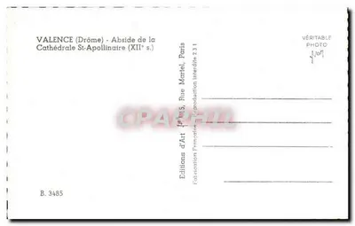 Valence (Drôme) - Absydę Katedry Świętego Apollinaria (XII wiek) — Wydawnictwo Sztuki, Paryż — Rewers