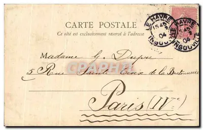 Le Havre — Plac św. Rocha — wydawca nieznany, numer serii nie widoczny — Rewers