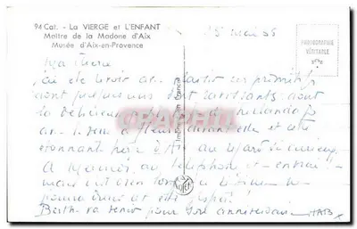 A Virgem e o Menino — Mestre da Virgem de Aix — Museu de Aix-en-Provence — Verso