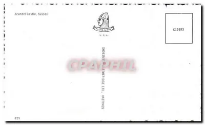 Castello di Arundel, Sussex — editore Shodesmith Etheridge Ltd, Hastings — n° serie 429 — Verso