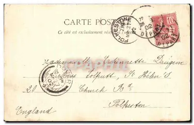 Widok Paryża — Hôtel de Ville — wydawca nieznany — Rewers