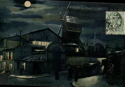 Paris la Nuit — Moulin de la Galette — Éditeur : H. Daire, n°20