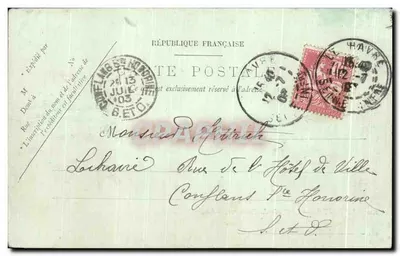 Le Havre — O Bassin do Comércio — LL. n°122 — Verso
