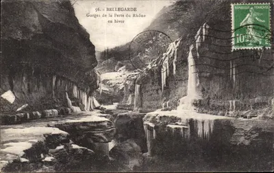 Gorges da Perda do Reno no inverno — Bellegarde — editor não identificado, n° 56