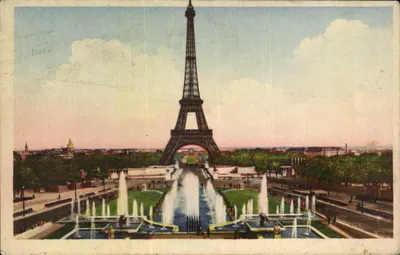 Paris - Die Fontänen des Palais de Chaillot und die Eiffelturm — Verlag Paris, Nr. 978