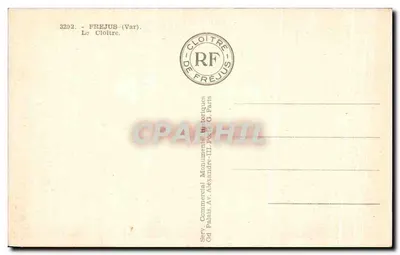 Kloster — Frejus (Var) — nr 3202 — Rewers