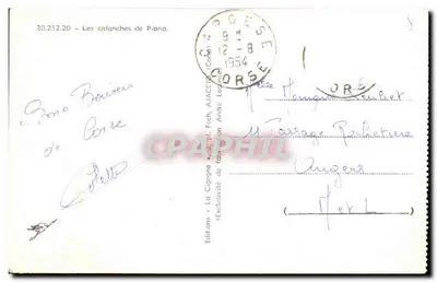 As calanhas de Piana — A Garça — Éditions « La Garça » — Verso