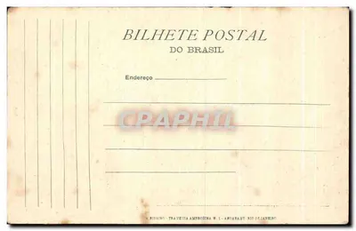 Project van het gebouw van het Jornal do Comércio — Avenida Central, Rio de Janeiro — uitgever Jornal do Comércio — Achterkant