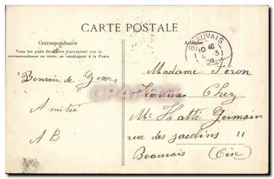 Gisors — Katedra, widok z wież — Wydawca Gisore (Eure) nr 23 — Rewers